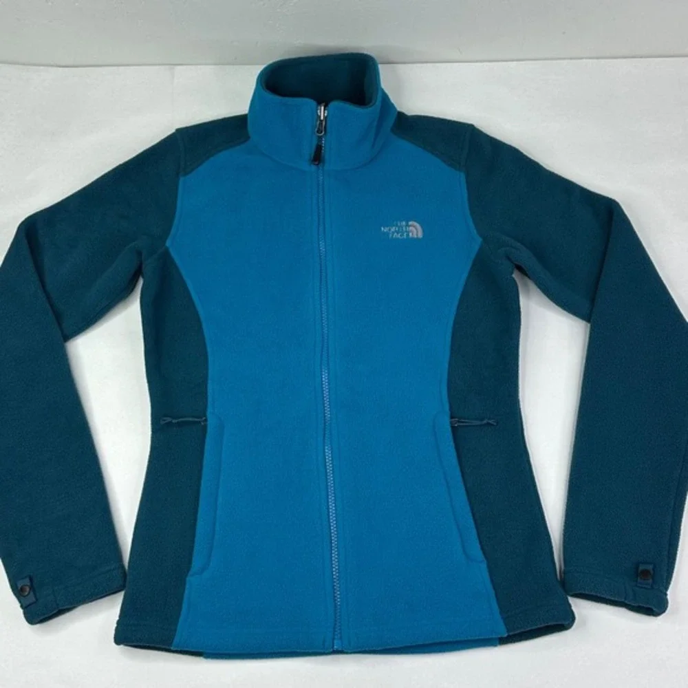 The North Face RDT 300 Khumbu Fleece Jacket Womens Blue Teal Zip Up Full Zip XS - Picture 5 of 16